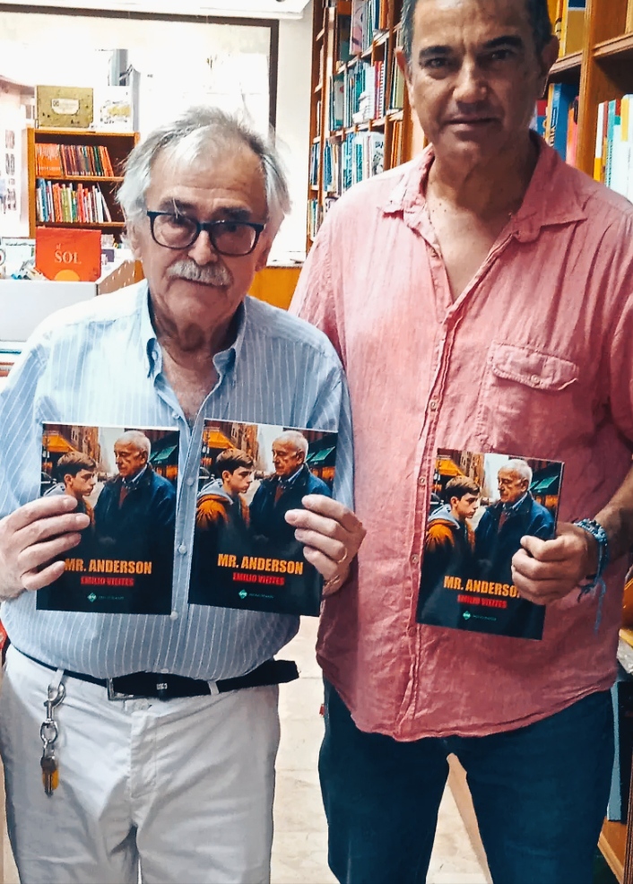 Diego Marín con Mr. Anderson y Emilio Vieites